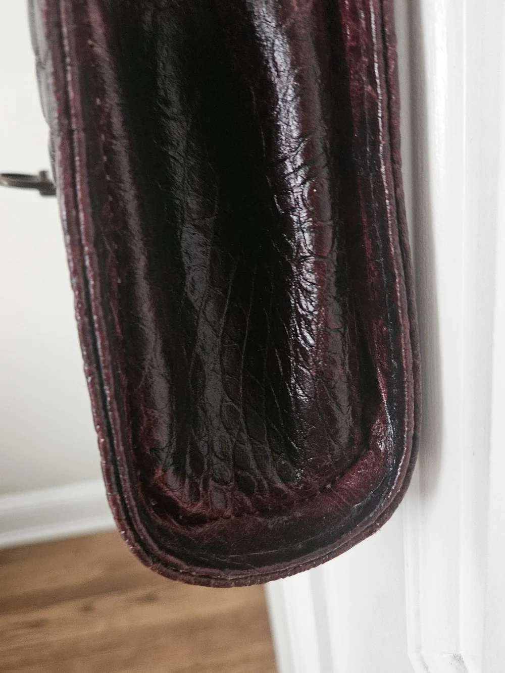 Exotic Dark Brown Crocodile Leather Crossbody Bag 11